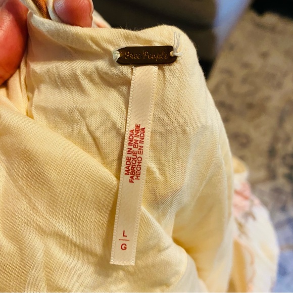 Free People Audrey Ruffled Embroidered Maxi Dress Copper Rose Rare - Picture 12 of 13